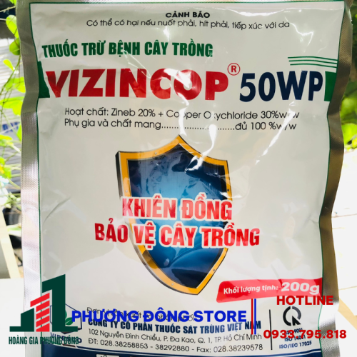 Thuốc trừ bệnh Vizincop 50WP